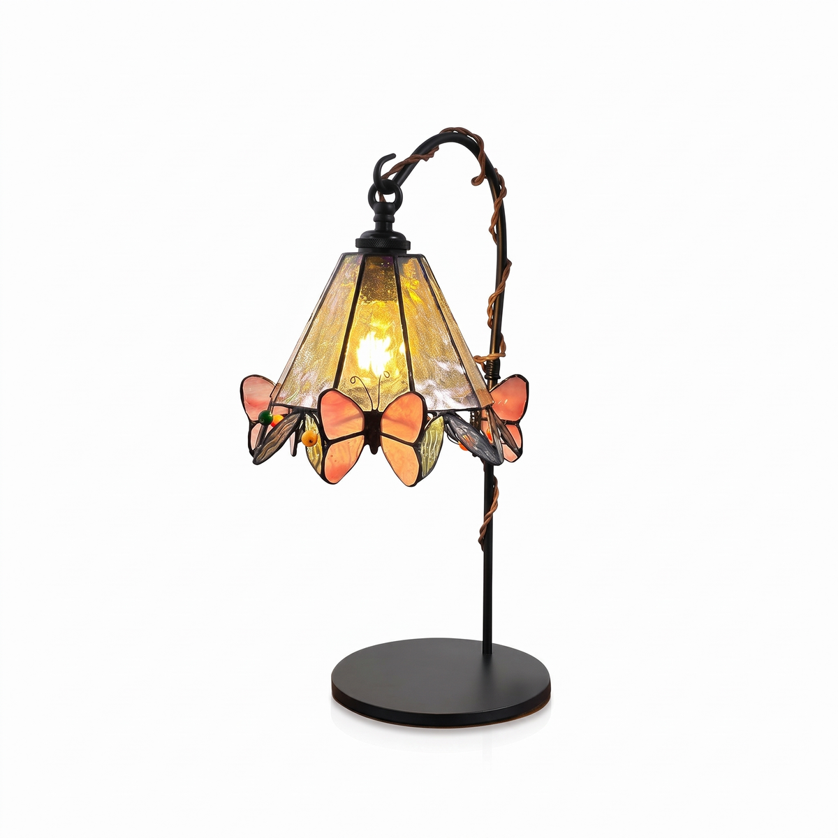 Stained Glass Butterfly Table Lamp