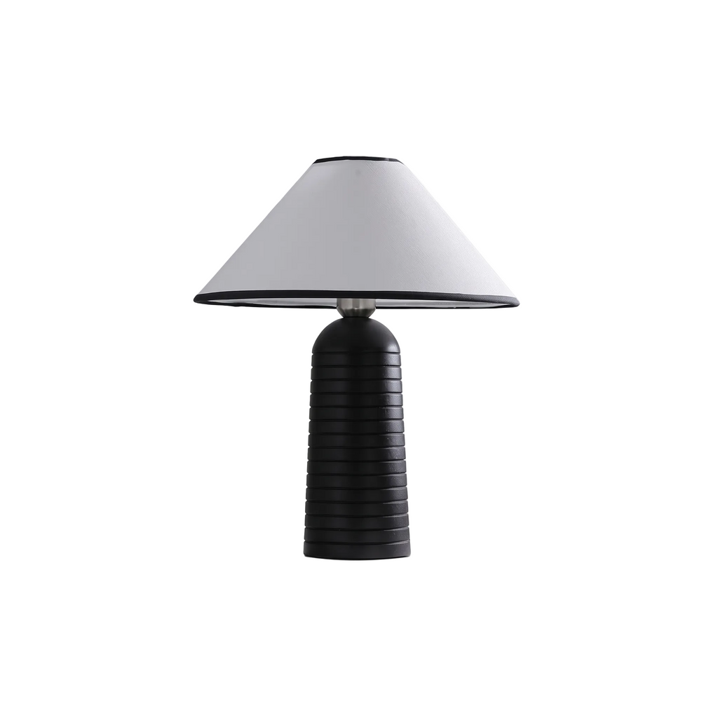 Ridged Base Empire Shade Table Lamp
