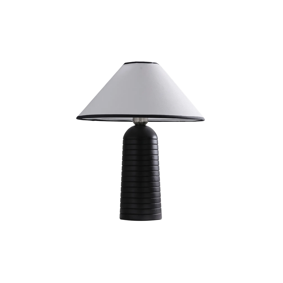 Ridged Base Empire Shade Table Lamp