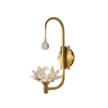 Crystal Lotus Brass Wall Lamp