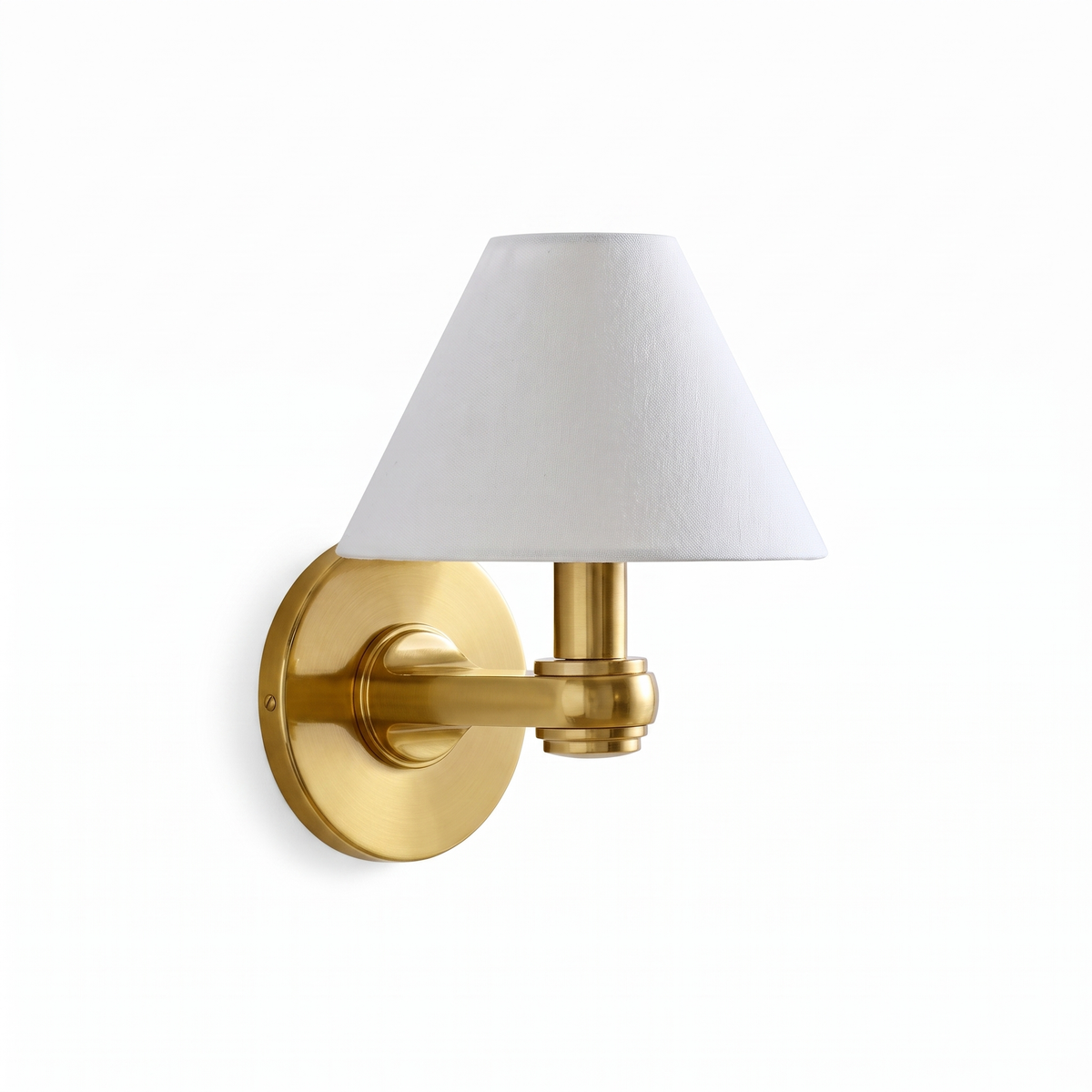 Brass Cone Shade Wall Light