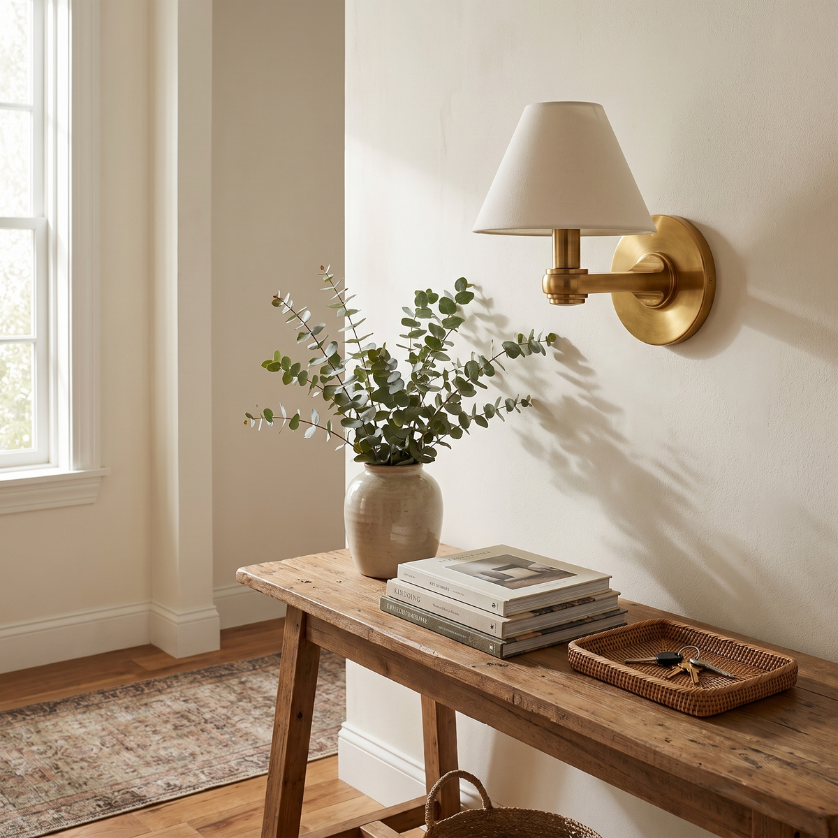 Brass Cone Shade Wall Light – lifestyle 2