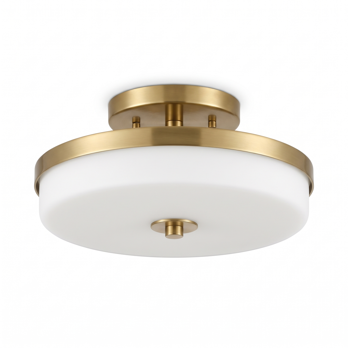 Slim Round Frosted Glass LED Flush Ceiling Light