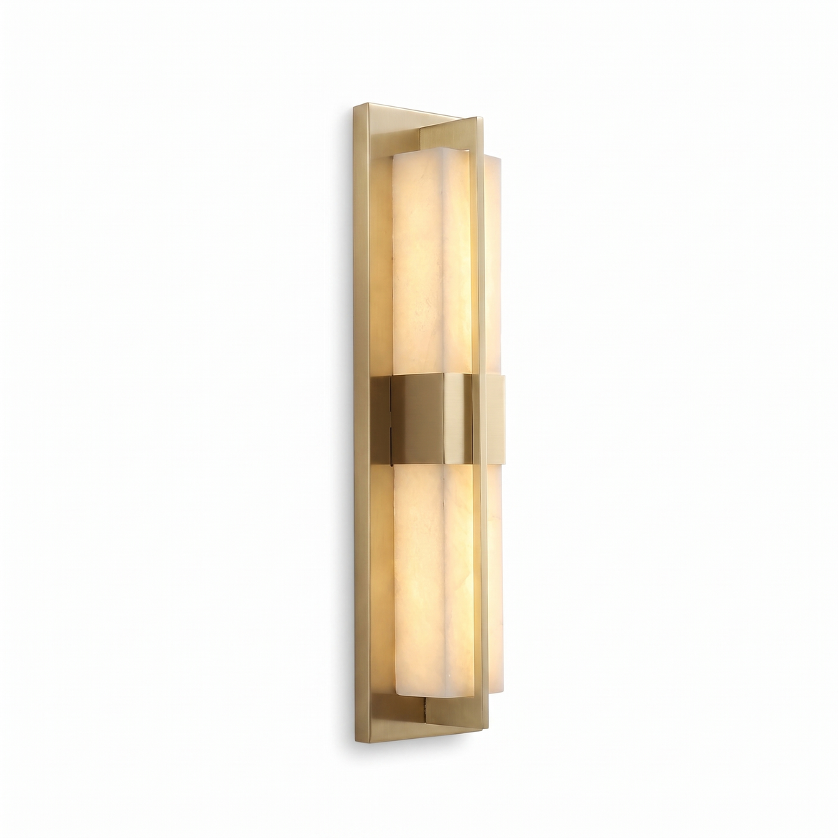 Banded Alabaster Panel LED Wall Lamp