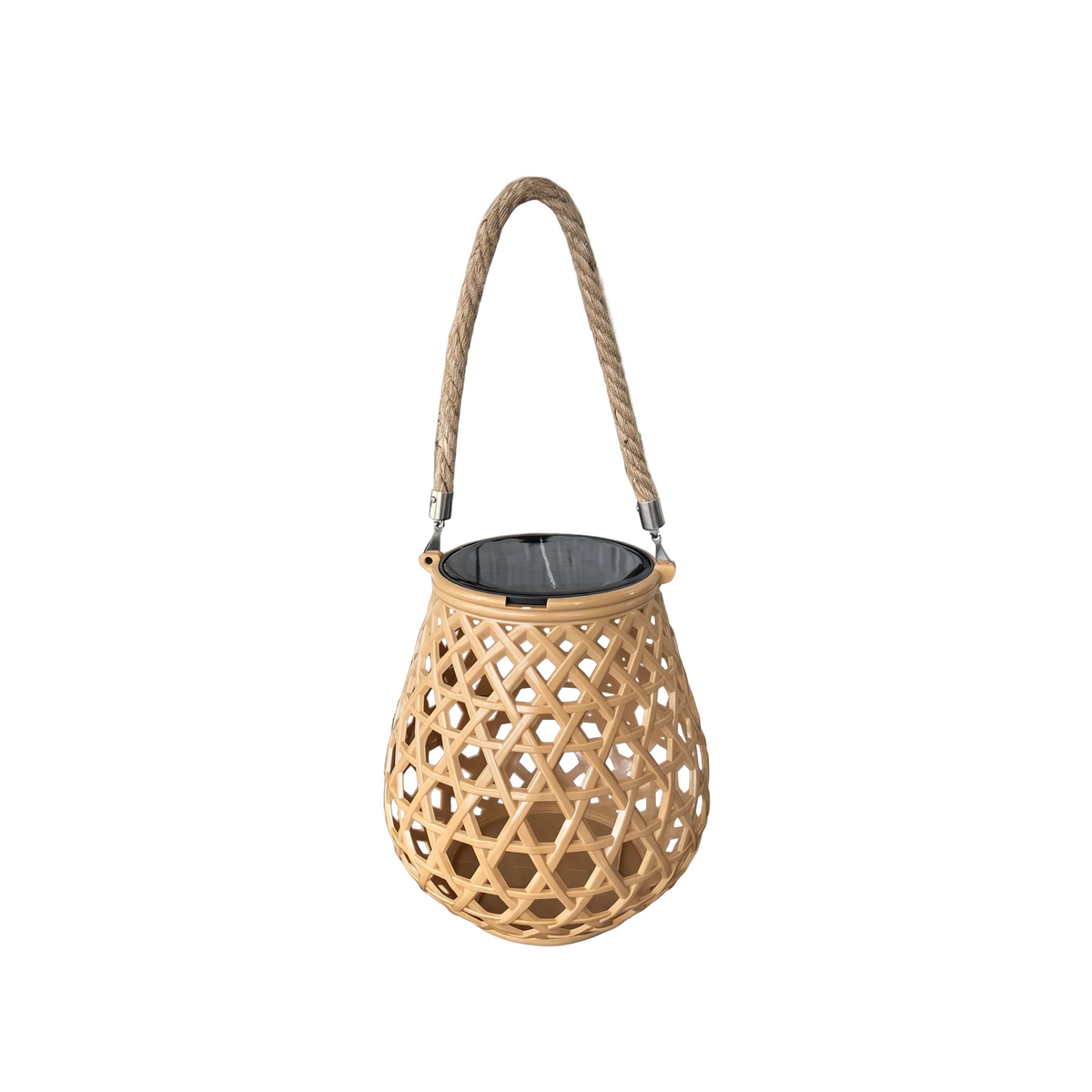 Solar Woven-Look Garden Lantern