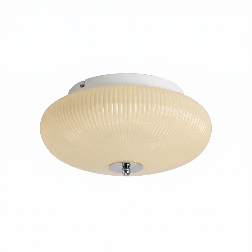 Ribbed Dome LED Flush Ceiling Light