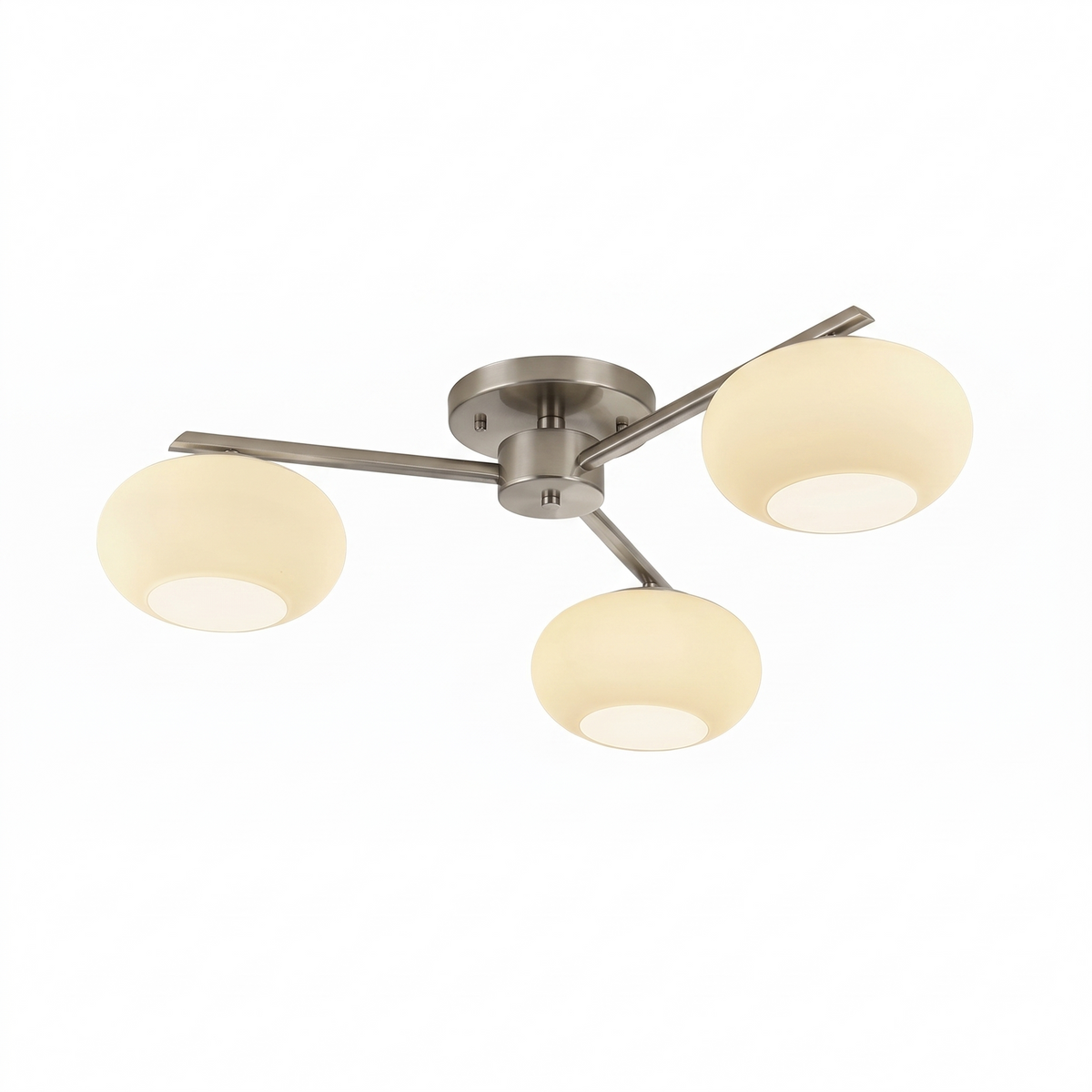 Branching Glass Globe Semi-Flush Ceiling Light