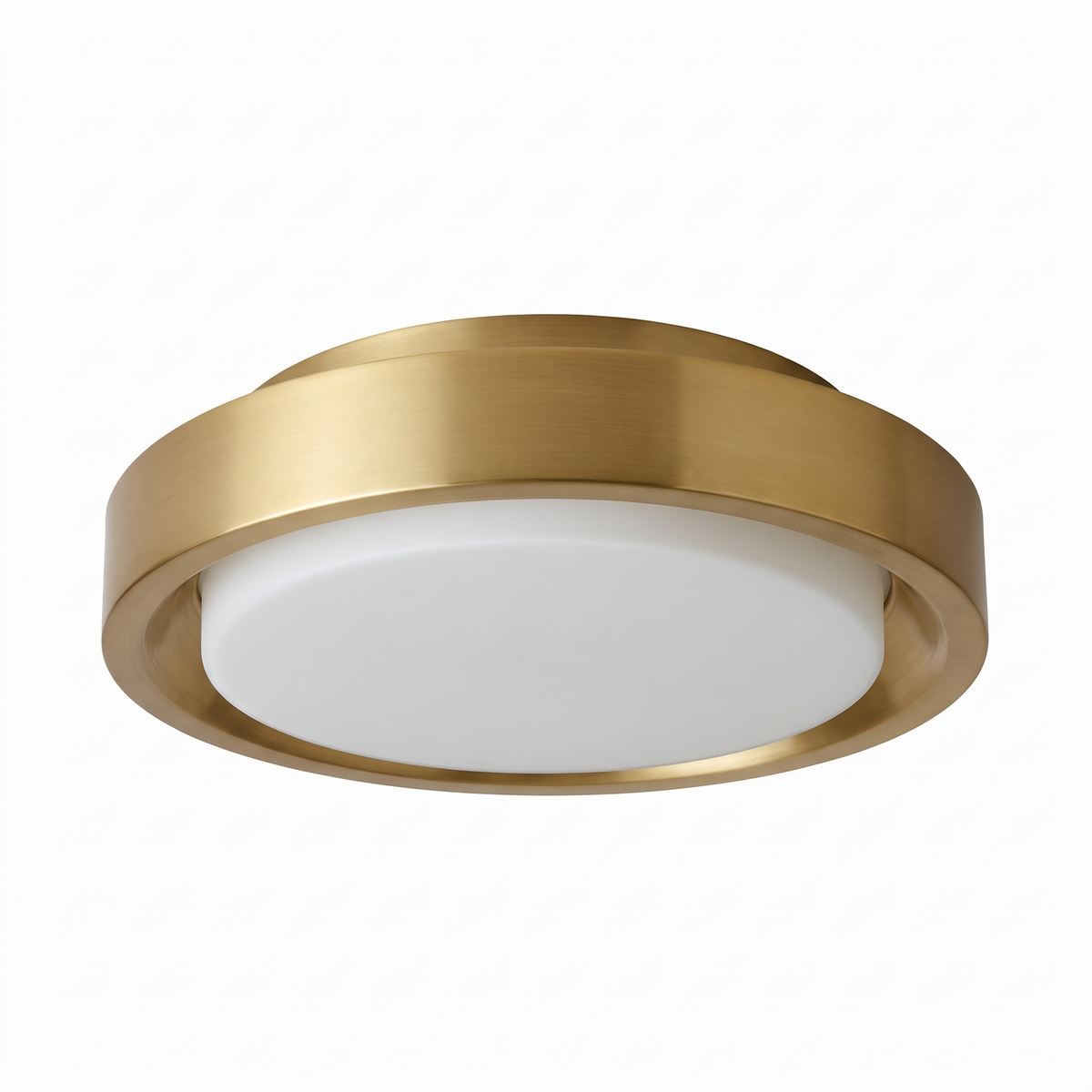 Wide Round Frosted Glass LED Flush Ceiling Light