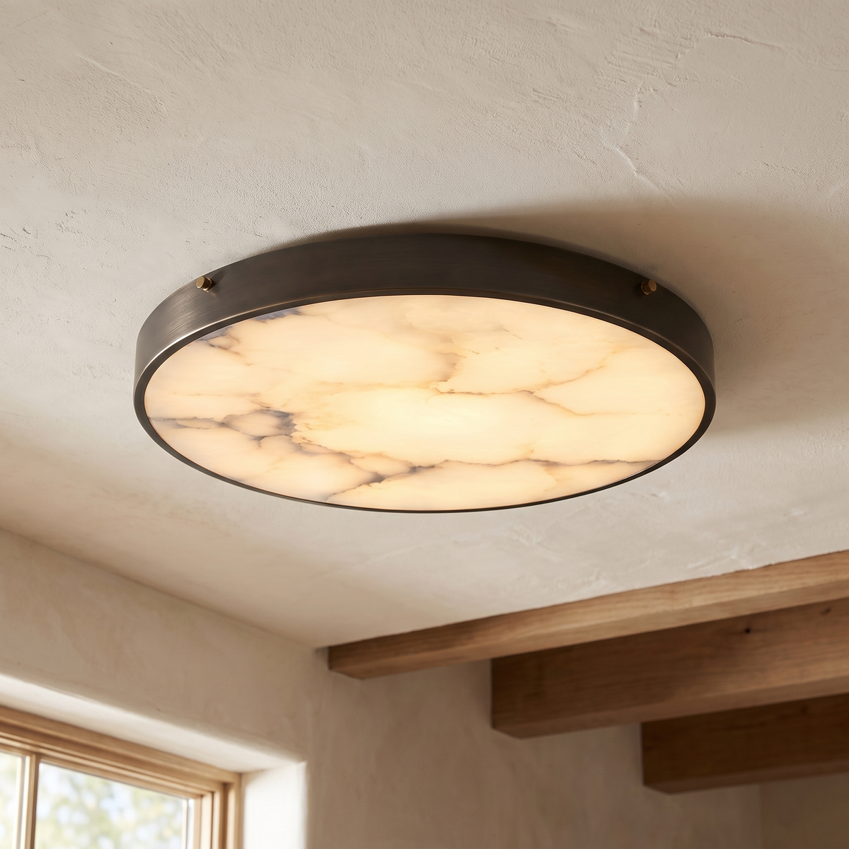 Ultra-Thin Veined Panel LED Ceiling Light close-up detail