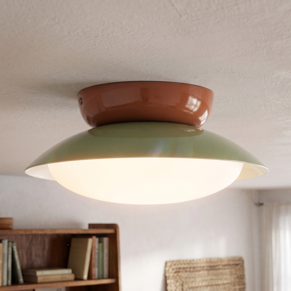Mushroom Dome LED Flush Ceiling Light close-up detail