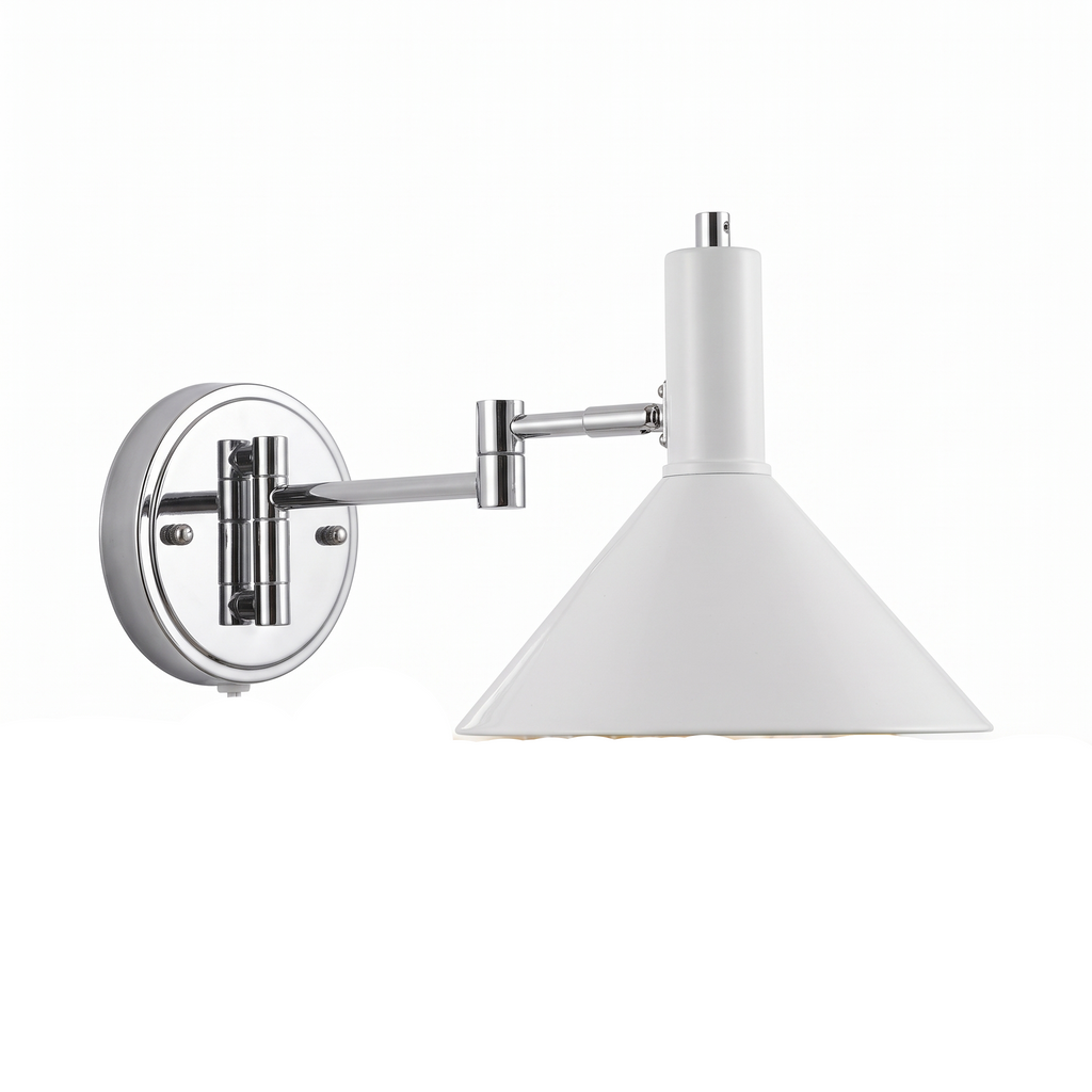 Swing Arm Plug-In Metal Wall Lamp