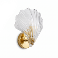 Sculptural Glass Shell LED Wall Sconce