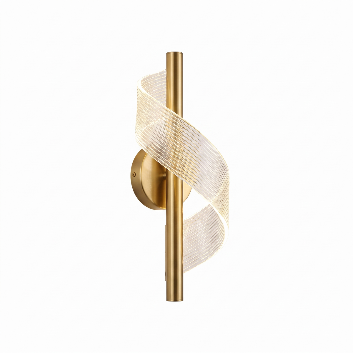Spiral Ribbon Glass Wall Sconce