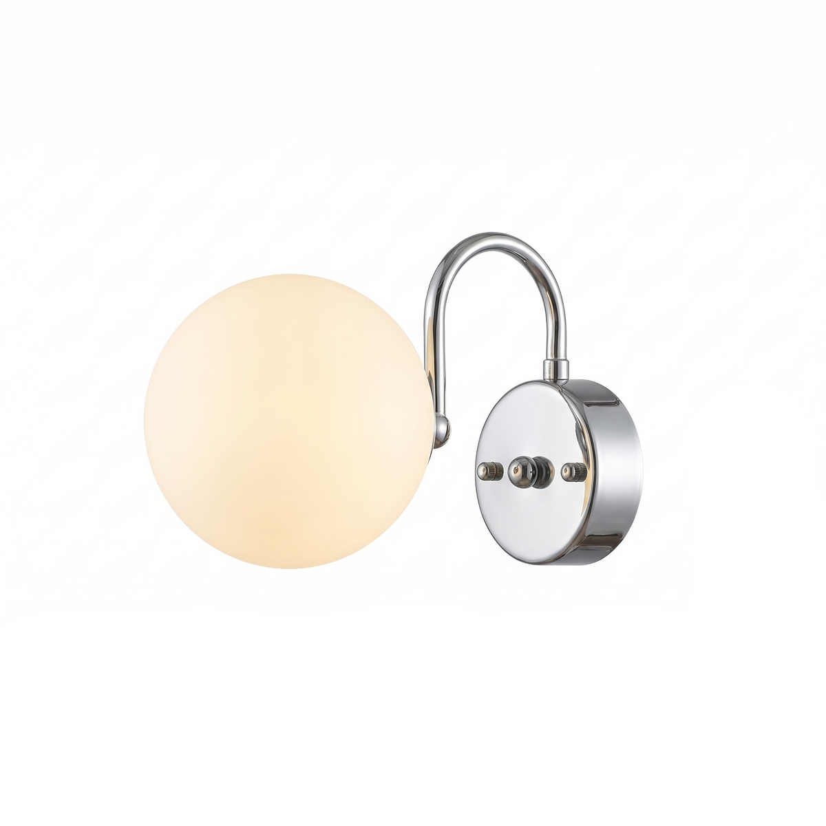Staggered Glass Globe Chrome Wall Sconce