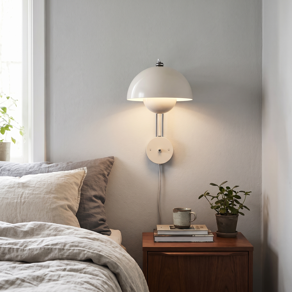 Double-Dome Mid-Century Wall Sconce – front view