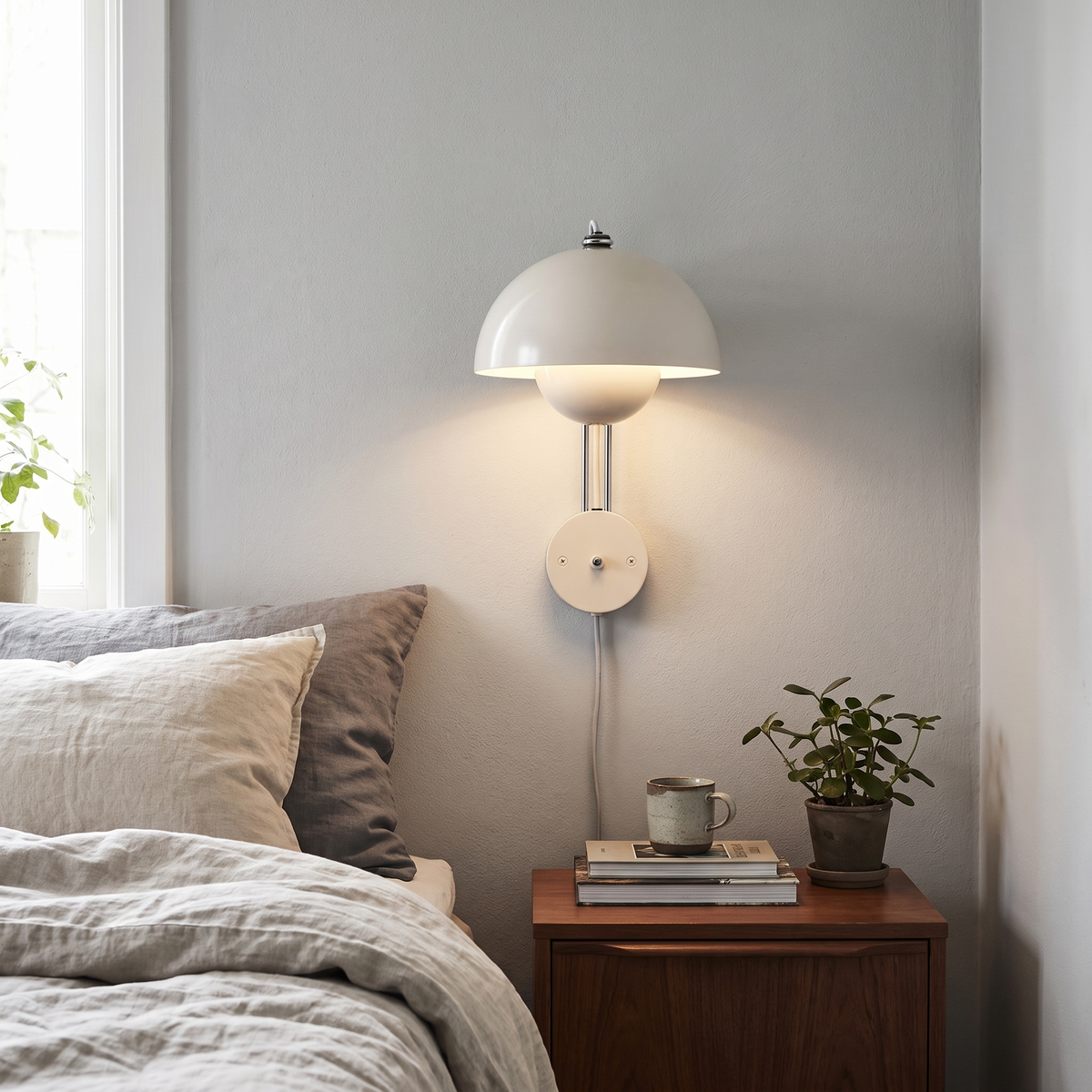 Double-Dome Mid-Century Wall Sconce – front view
