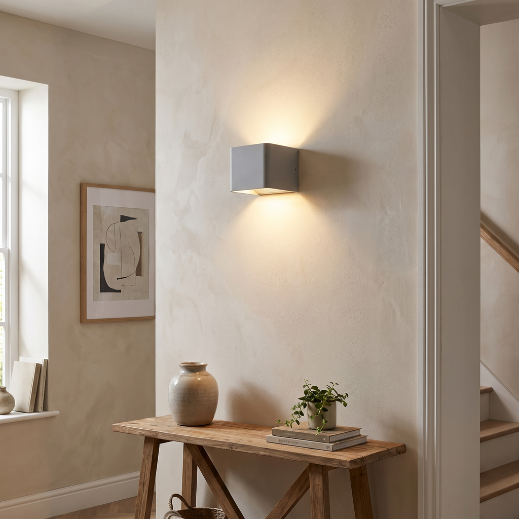 Color-Changing Up/Down LED Wall Light with Remote – room view