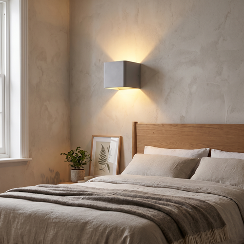 Color-Changing Up/Down LED Wall Light with Remote – front view