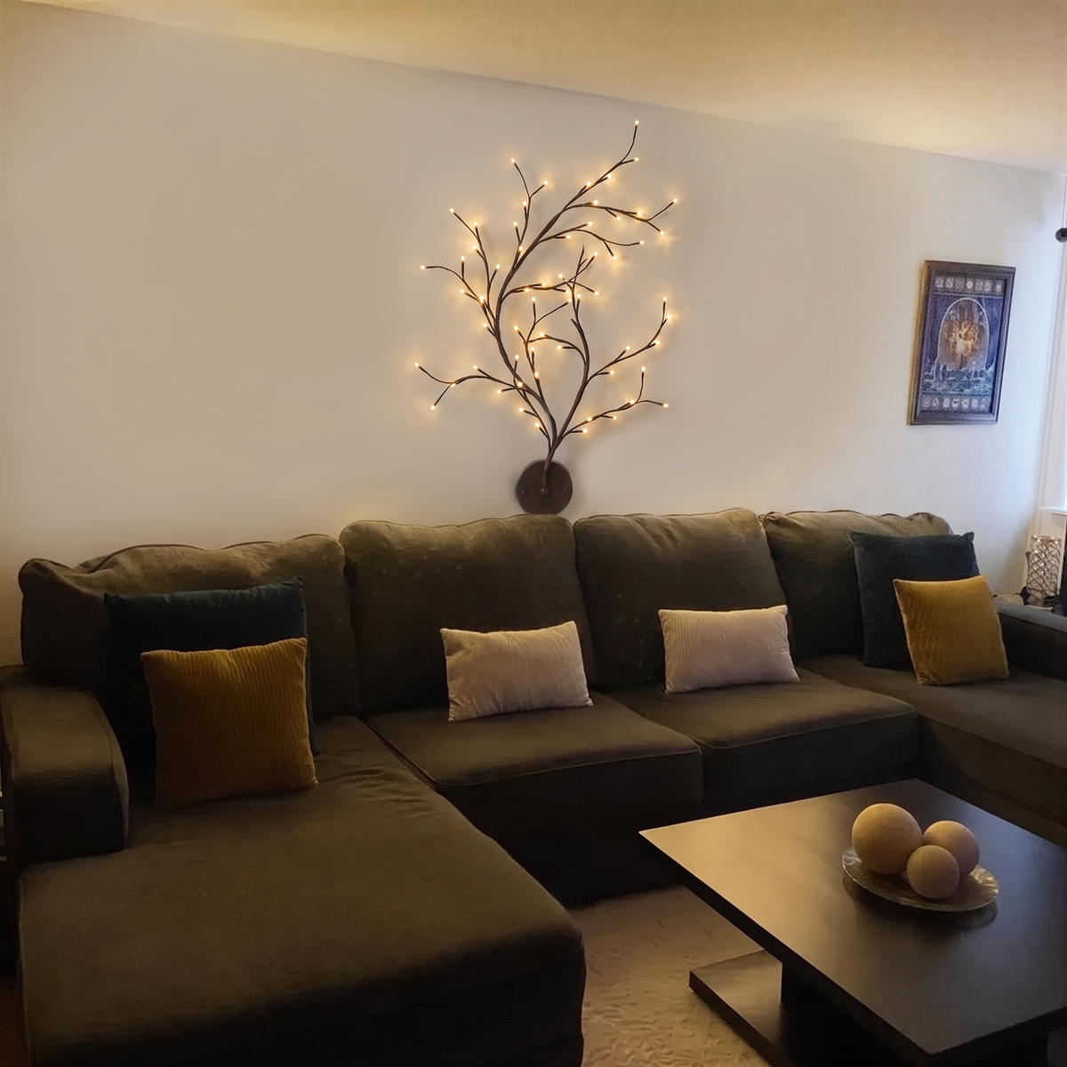 Tree Branch LED Vine Wall Light – room view
