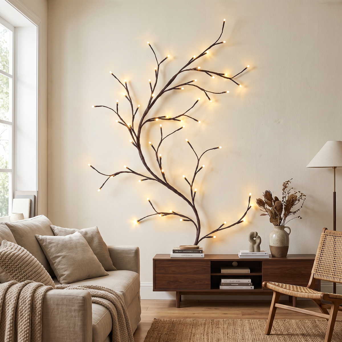 Tree Branch LED Vine Wall Light – front view