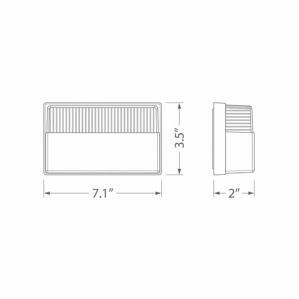 Color-Changing Up/Down LED Wall Light with Remote – dimensions