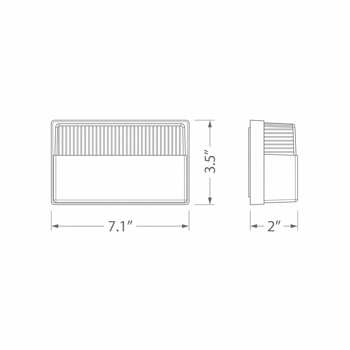 Color-Changing Up/Down LED Wall Light with Remote – dimensions