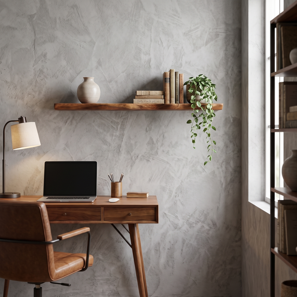 Live-Edge Solid Hardwood Floating Shelf - lifestyle 2