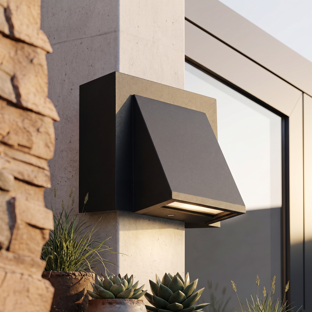 Angled Wedge Outdoor LED Wall Light - lifestyle 3