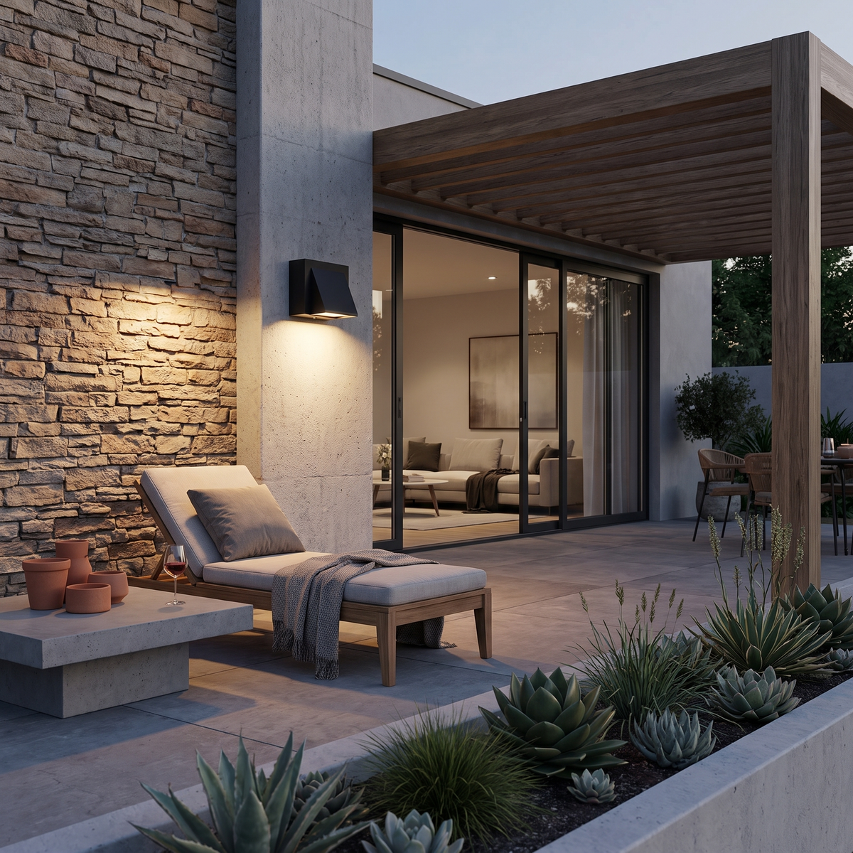 Angled Wedge Outdoor LED Wall Light - lifestyle 2