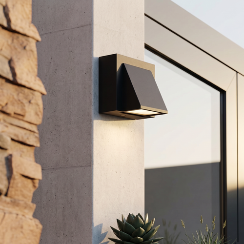 Angled Wedge Outdoor LED Wall Light - lifestyle 1