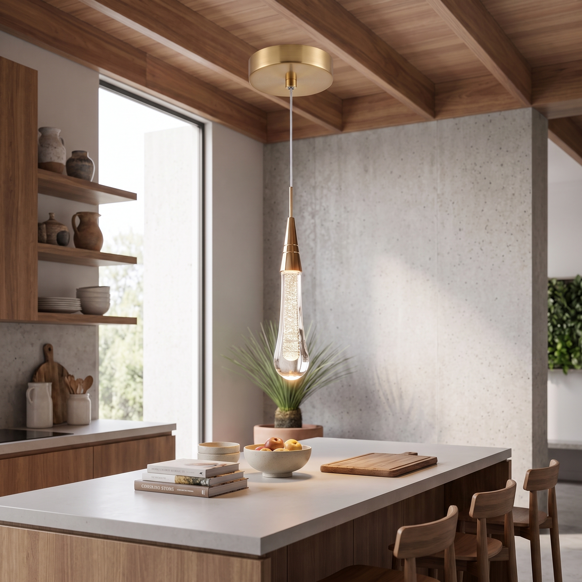 Crystal Teardrop LED Pendant Light - lifestyle 2