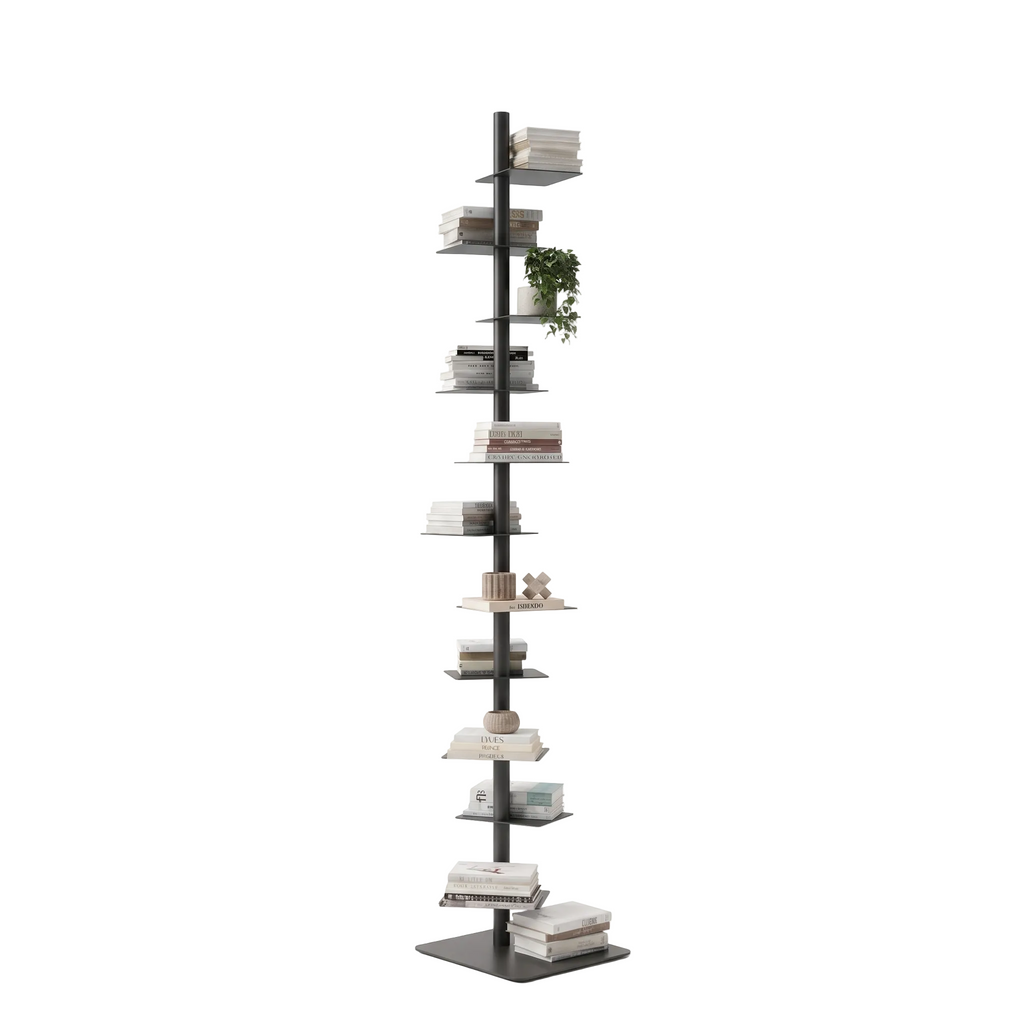 Cantilevered Steel Tree Bookshelf & Plant Stand