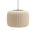 Pleated Silk Drum Cocoon Pendant Light