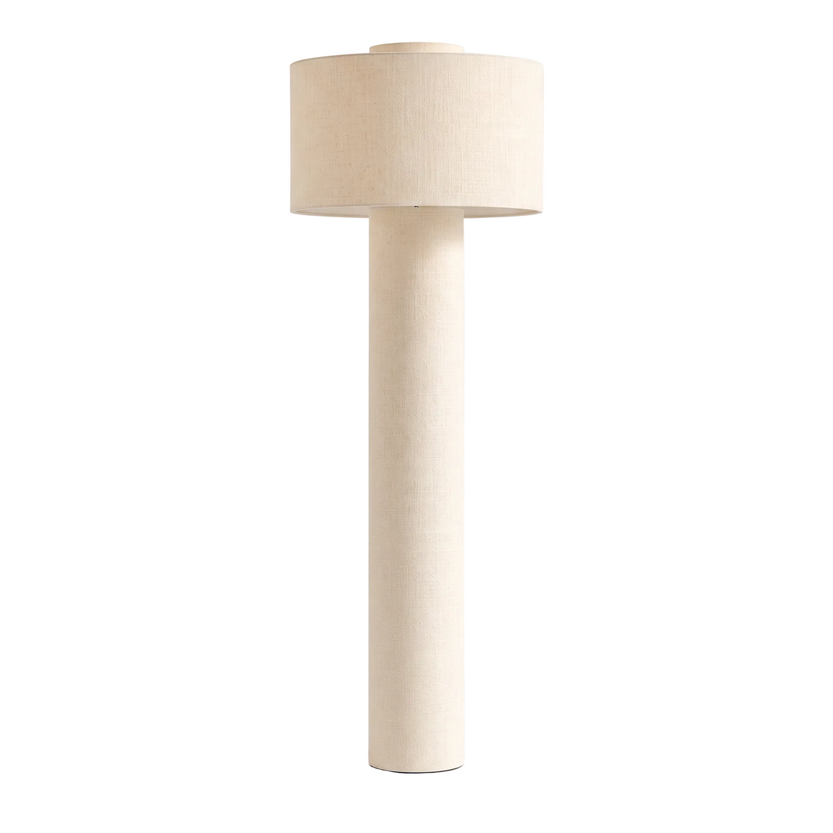 Tall Cream Linen Shade Floor Lamp
