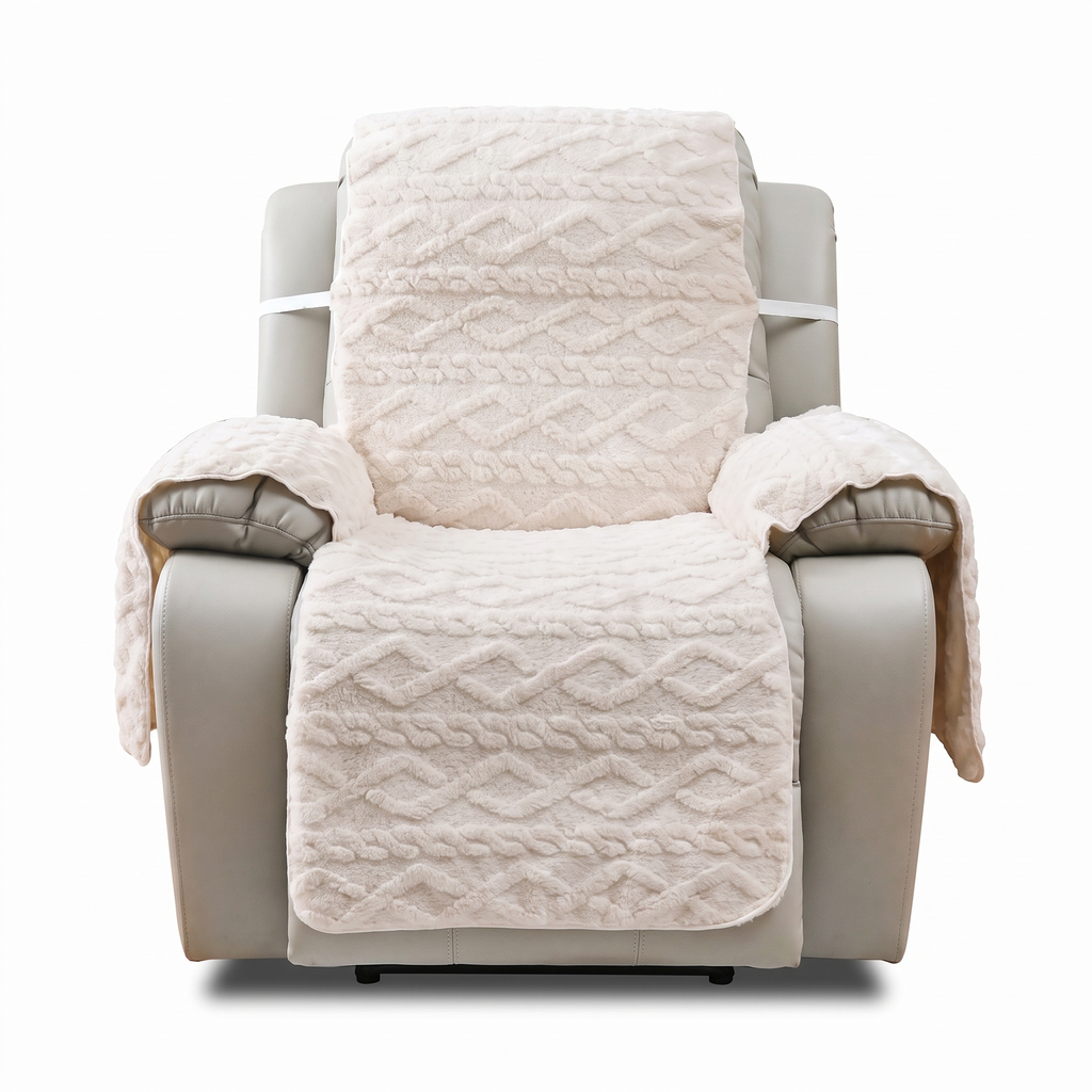 Diamond Knit Plush Recliner Slipcover