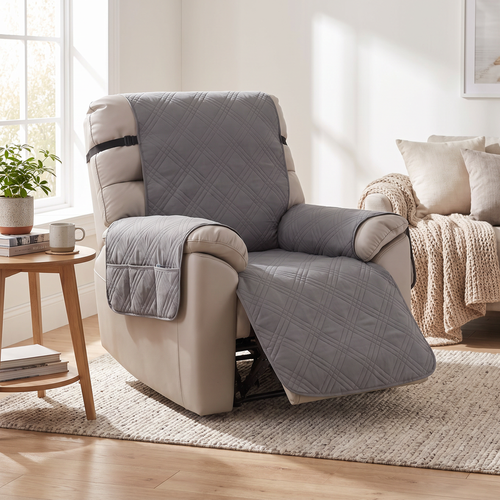 Waterproof Quilted Recliner Slipcover in a living space