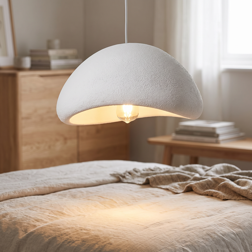 Sculptural Pebble LED Pendant Light - styled