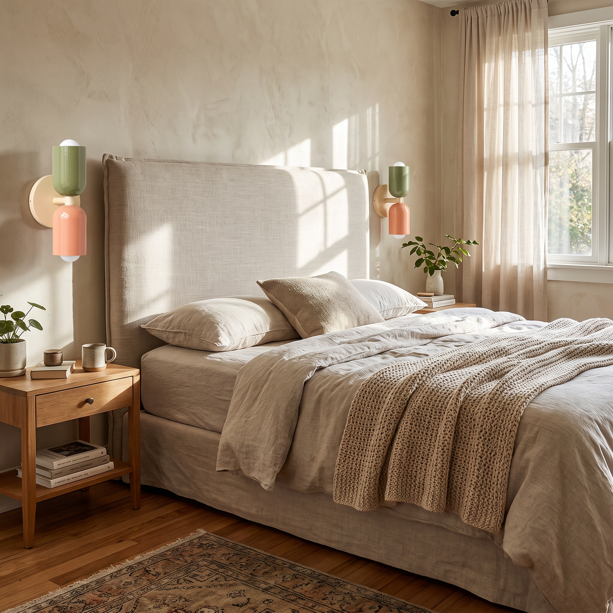 Two-Tone Pill Panel Wall Lamp - styled