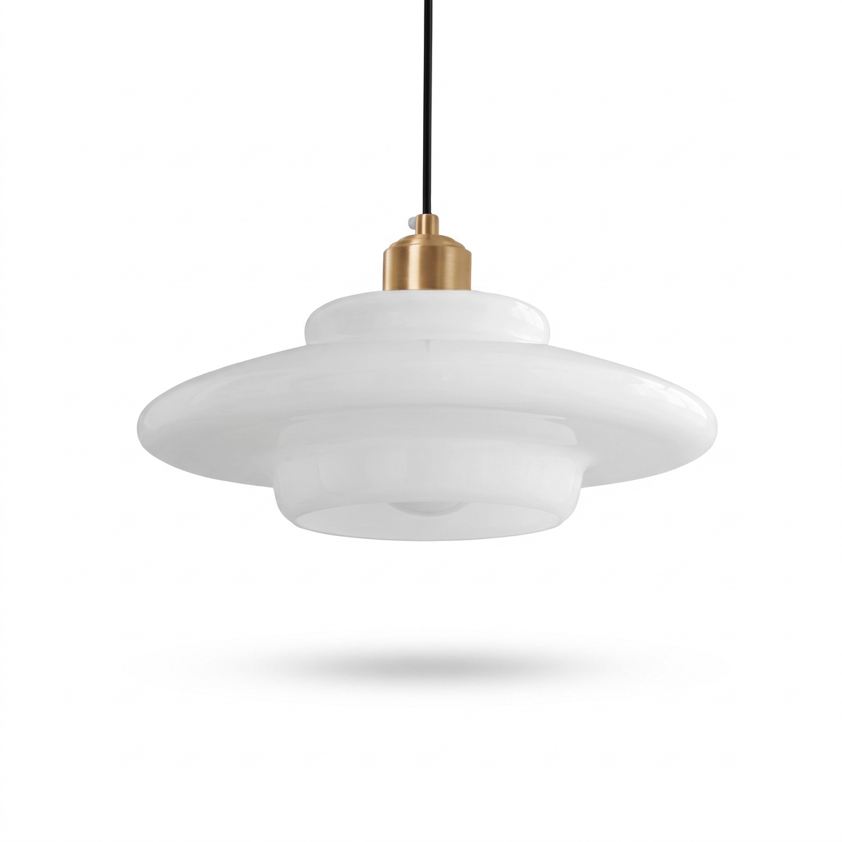 Stacked Opal Glass Disc Pendant Light