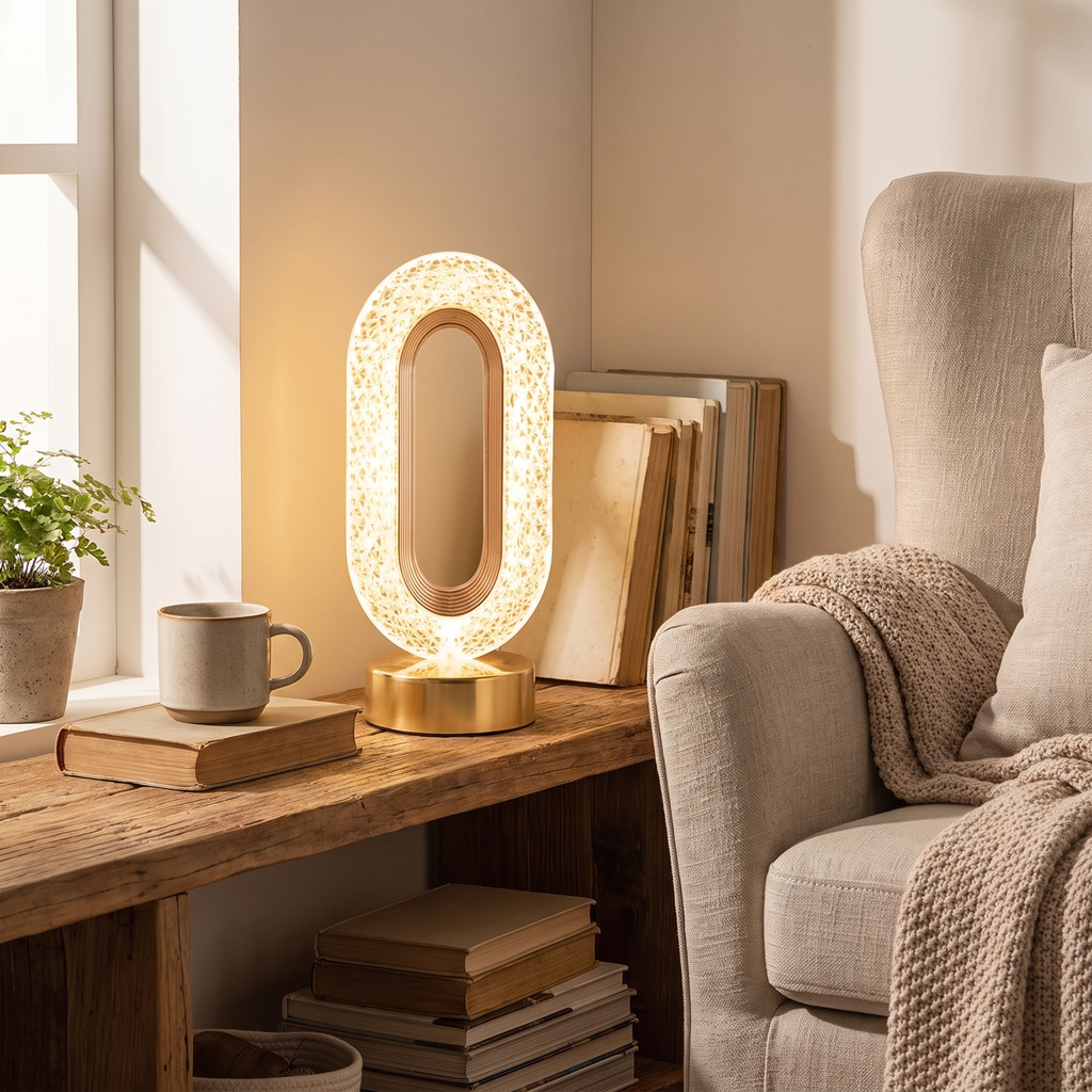 Crystal Acrylic Touch LED Night Lamp - styled