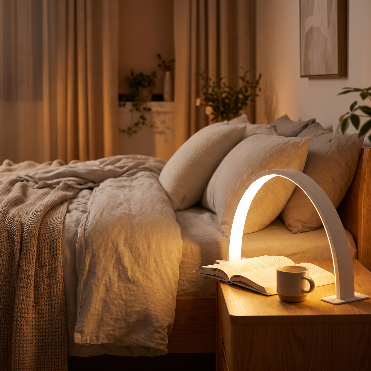 Half-Moon Arch LED Desk Lamp - styled