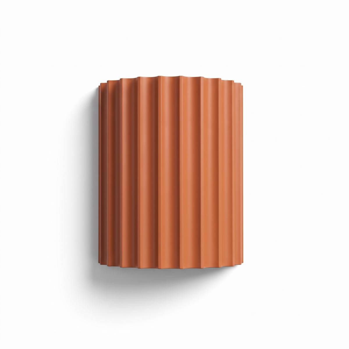 Fluted Resin Half-Cylinder Wall Lamp