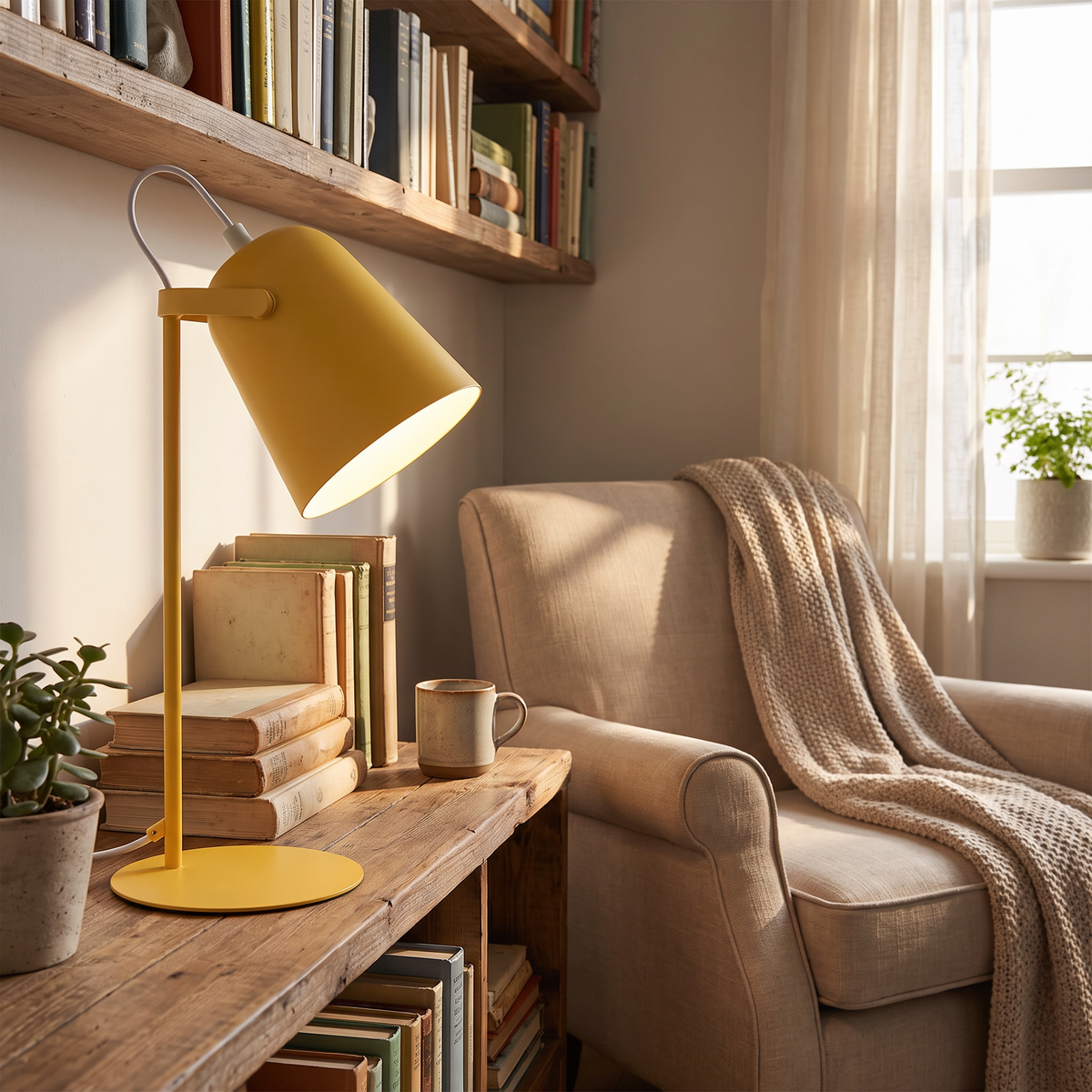 Bell Shade Metal LED Desk Lamp - styled