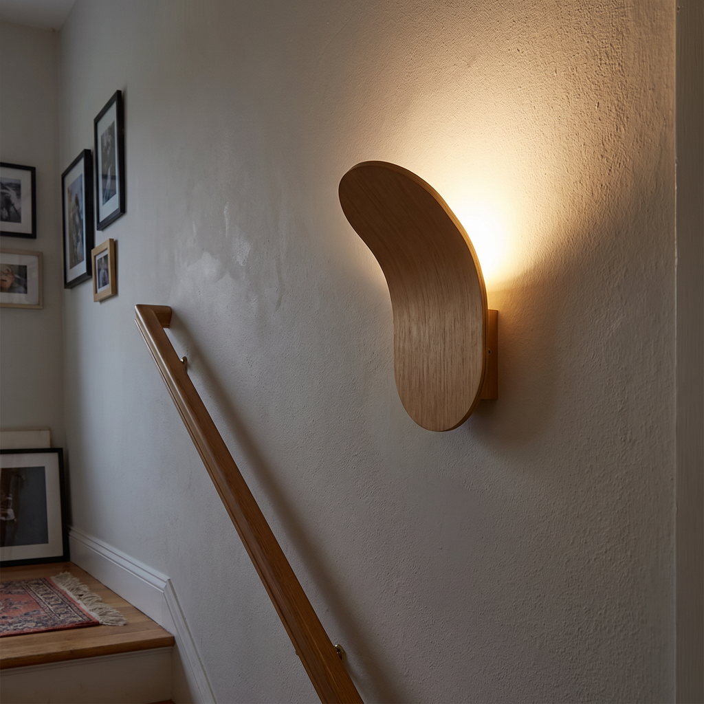 Curved Oval Metal LED Wall Lamp - styled