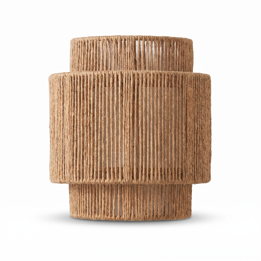Handwoven Rattan Rope Wall Lamp