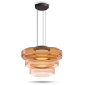Tiered Coloured Glass LED Pendant Light