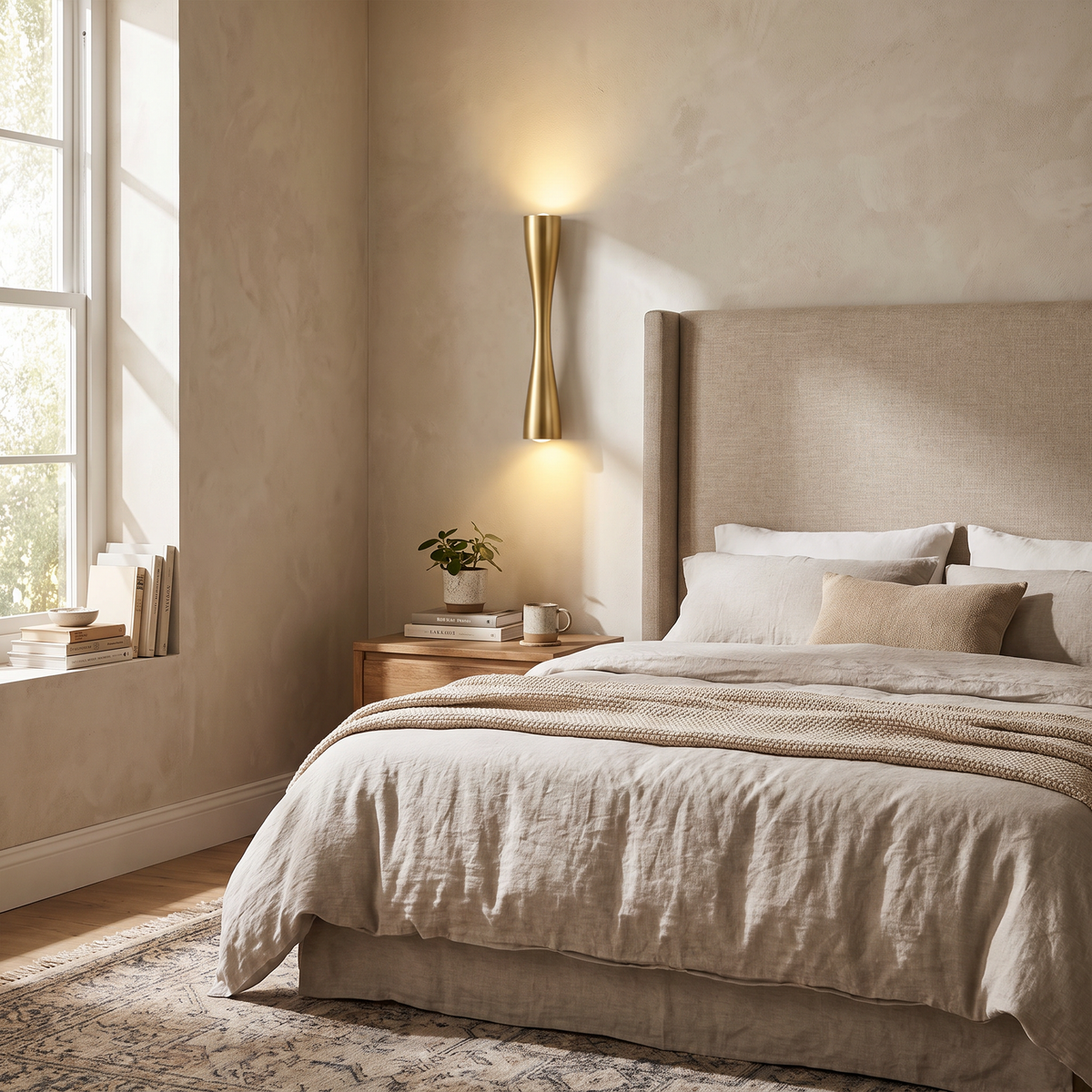 Hourglass Up-and-Down LED Wall Light - styled