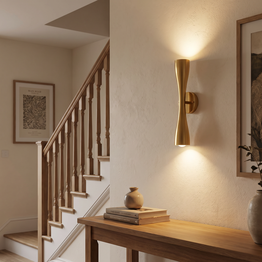 Hourglass Up-and-Down LED Wall Light - styled