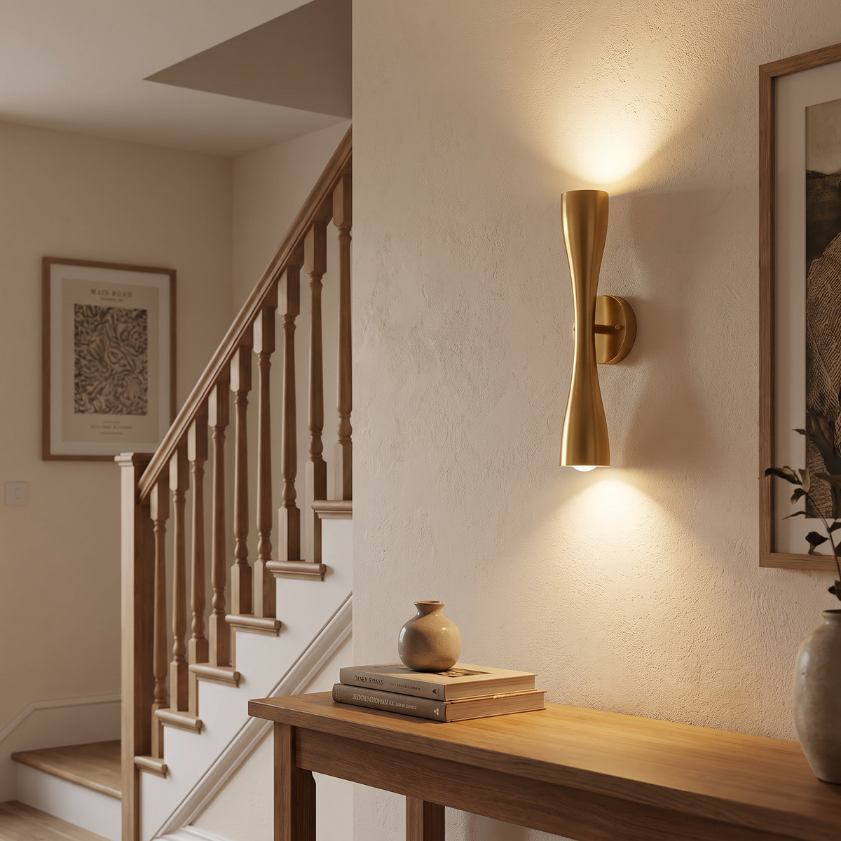 Hourglass Up-and-Down LED Wall Light - styled