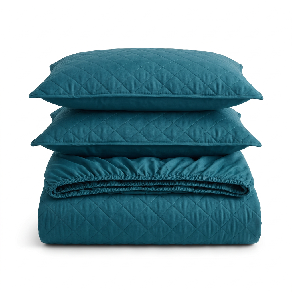 Quilted Argyle Waterproof Deep-Pocket Fitted Sheet Set